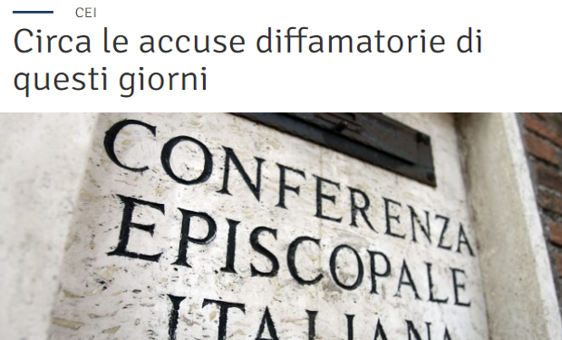 La Cei risponde alle «accuse diffamatorie» della stampa di destra su 